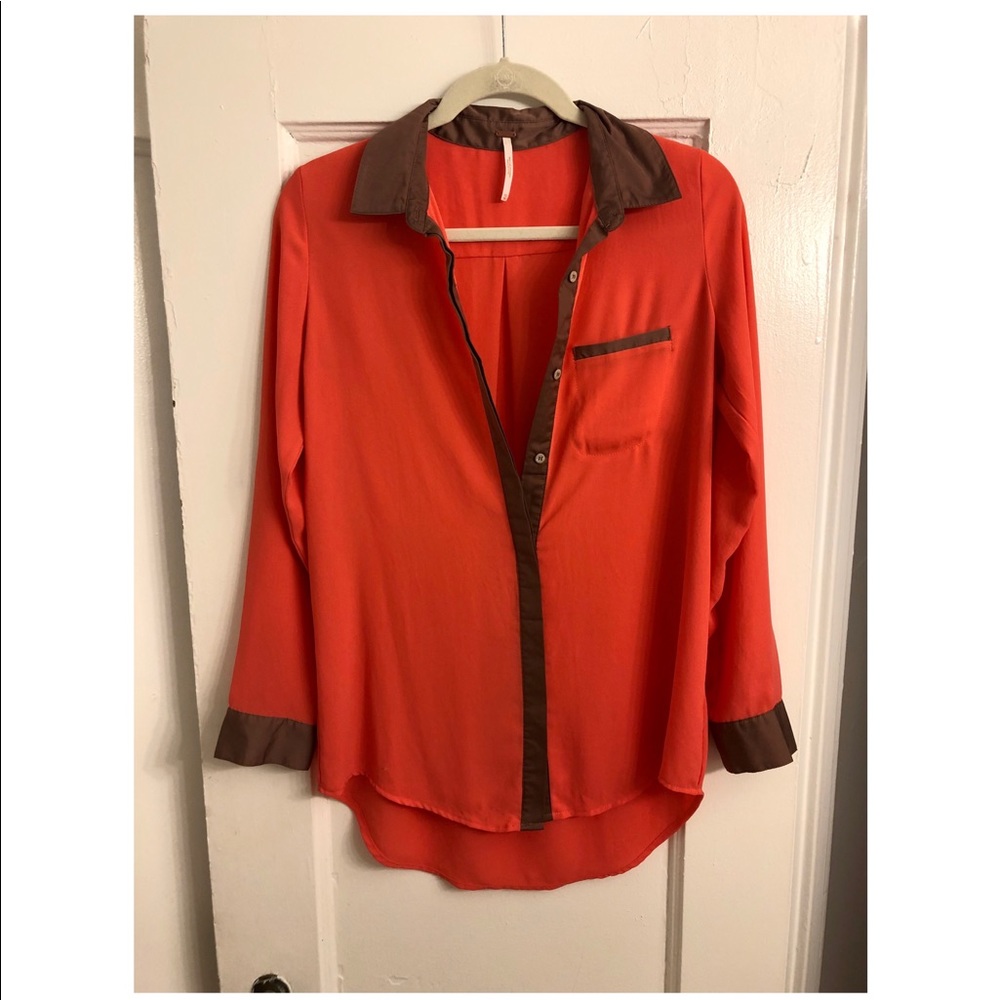 Free people button up longsleeve top